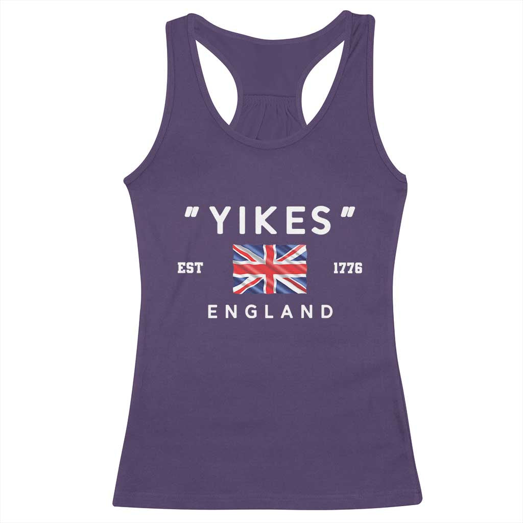 Funny Yikes England 1776 Racerback Tank Top 4th Of July USA Union Jack Flag - Wonder Print Shop