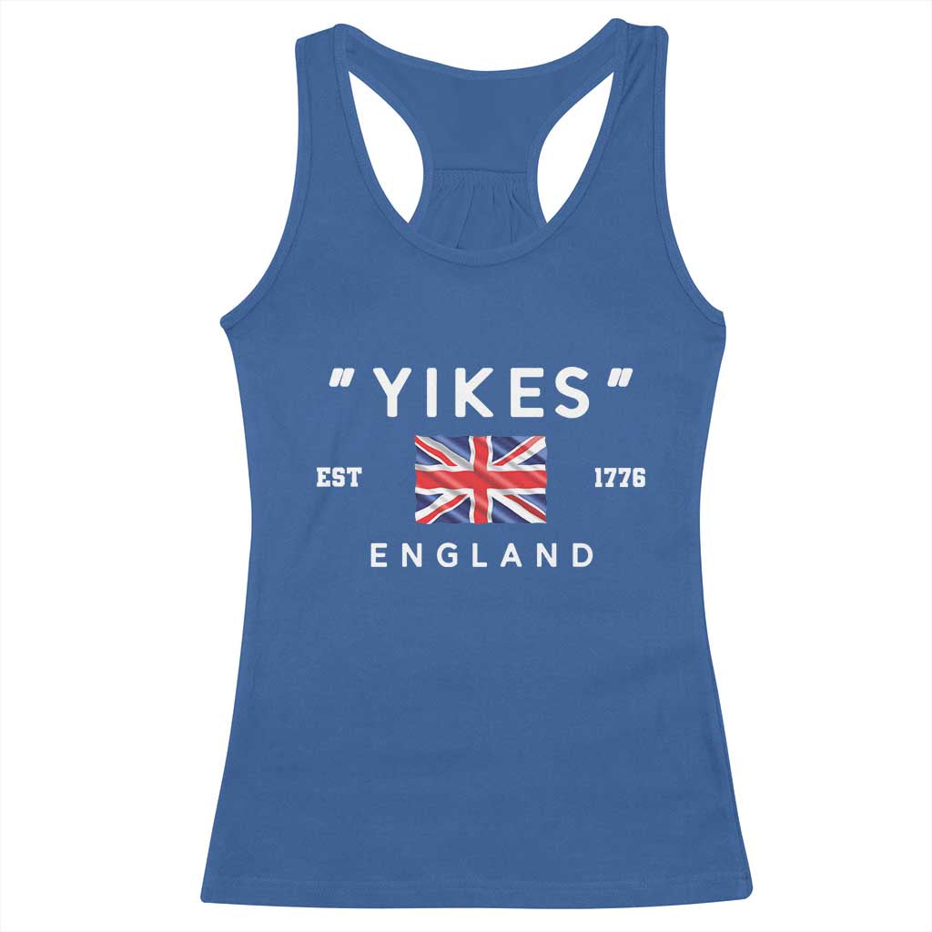 Funny Yikes England 1776 Racerback Tank Top 4th Of July USA Union Jack Flag - Wonder Print Shop