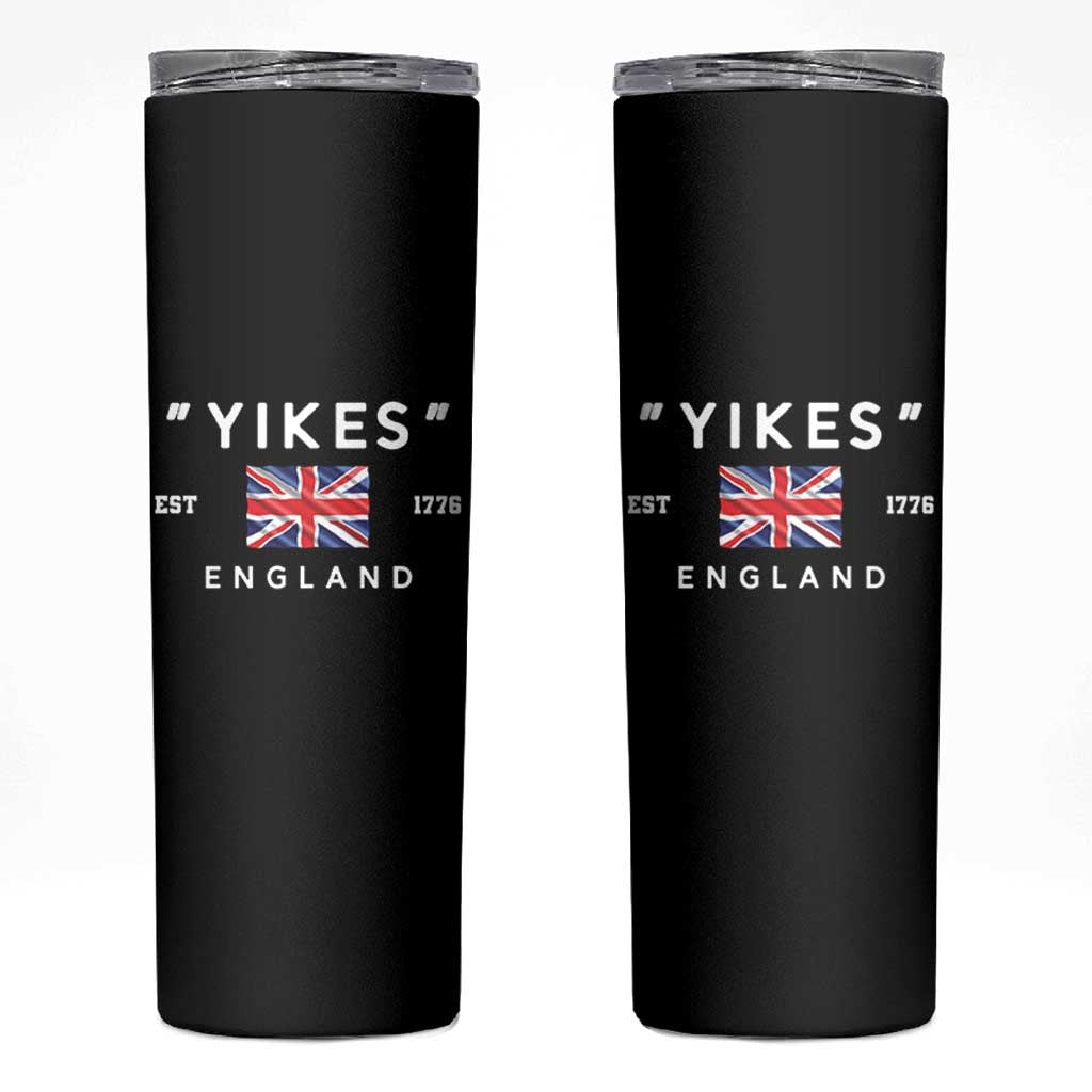 Funny Yikes England 1776 Skinny Tumbler 4th Of July USA Union Jack Flag - Wonder Print Shop