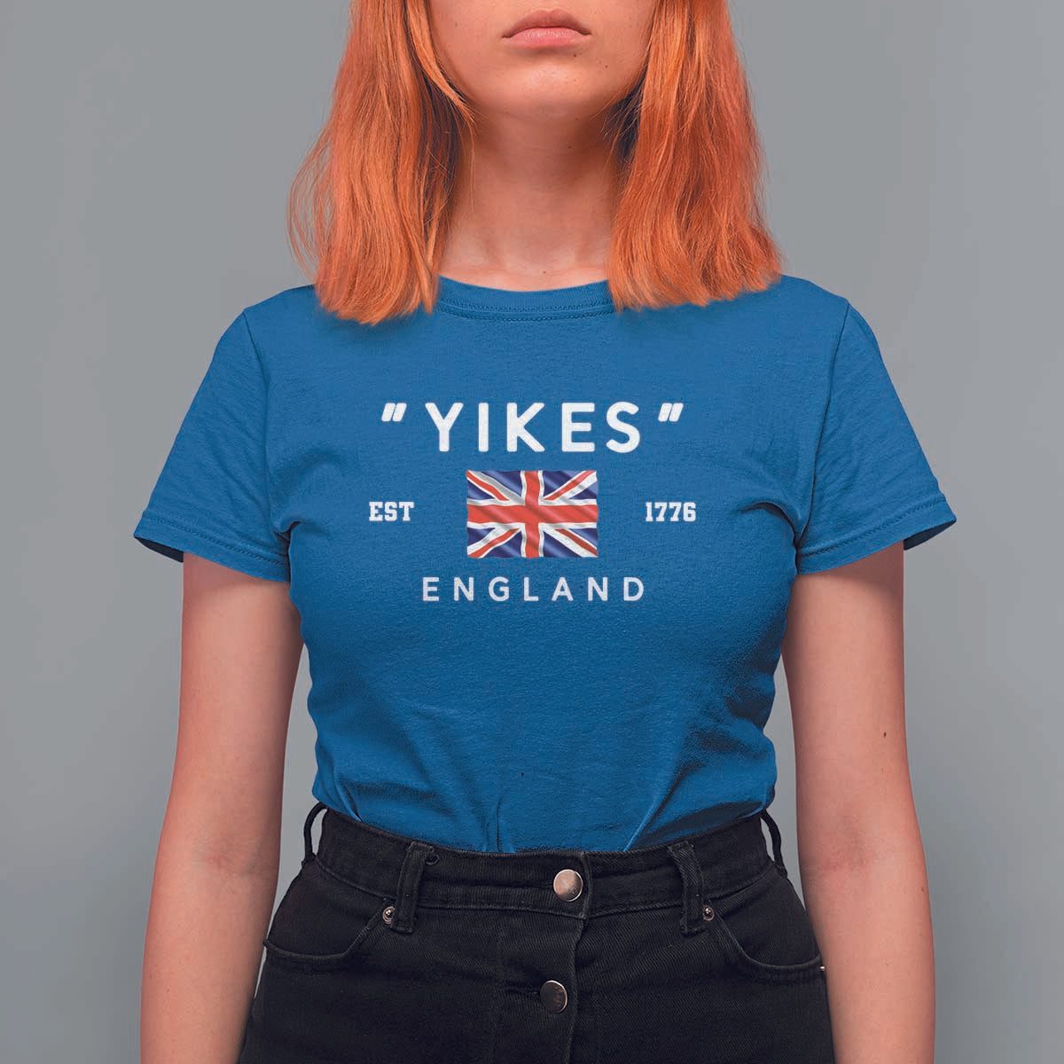 Funny Yikes England 1776 T Shirt For Women 4th Of July USA Union Jack Flag - Wonder Print Shop