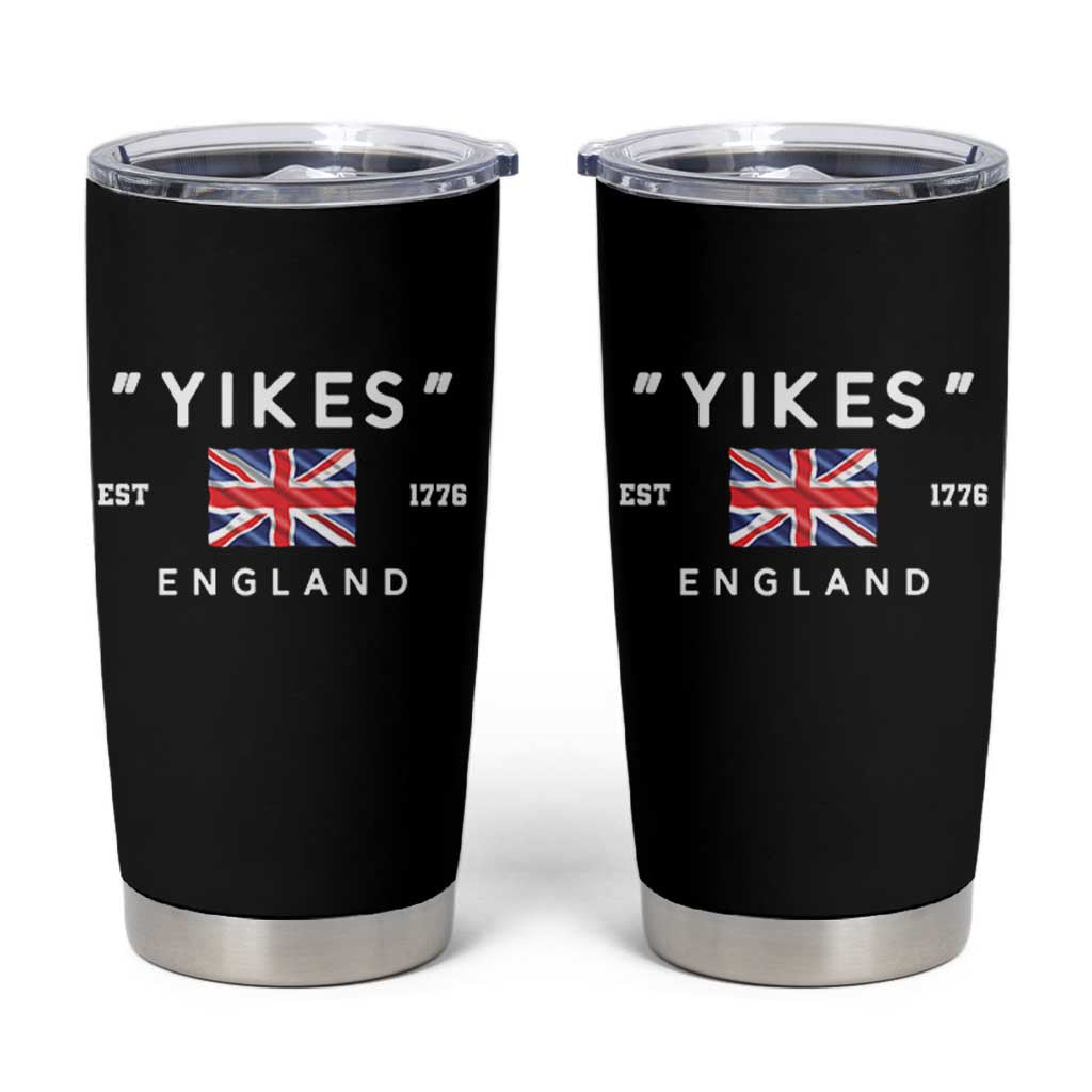 Funny Yikes England 1776 Tumbler Cup 4th Of July USA Union Jack Flag - Wonder Print Shop