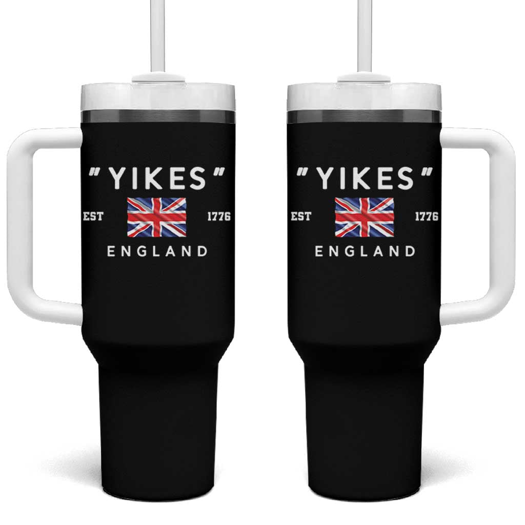 Funny Yikes England 1776 Tumbler With Handle 4th Of July USA Union Jack Flag - Wonder Print Shop