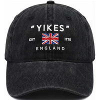 Funny Yikes England 1776 Washed Cotton Baseball Cap 4th Of July USA Union Jack Flag