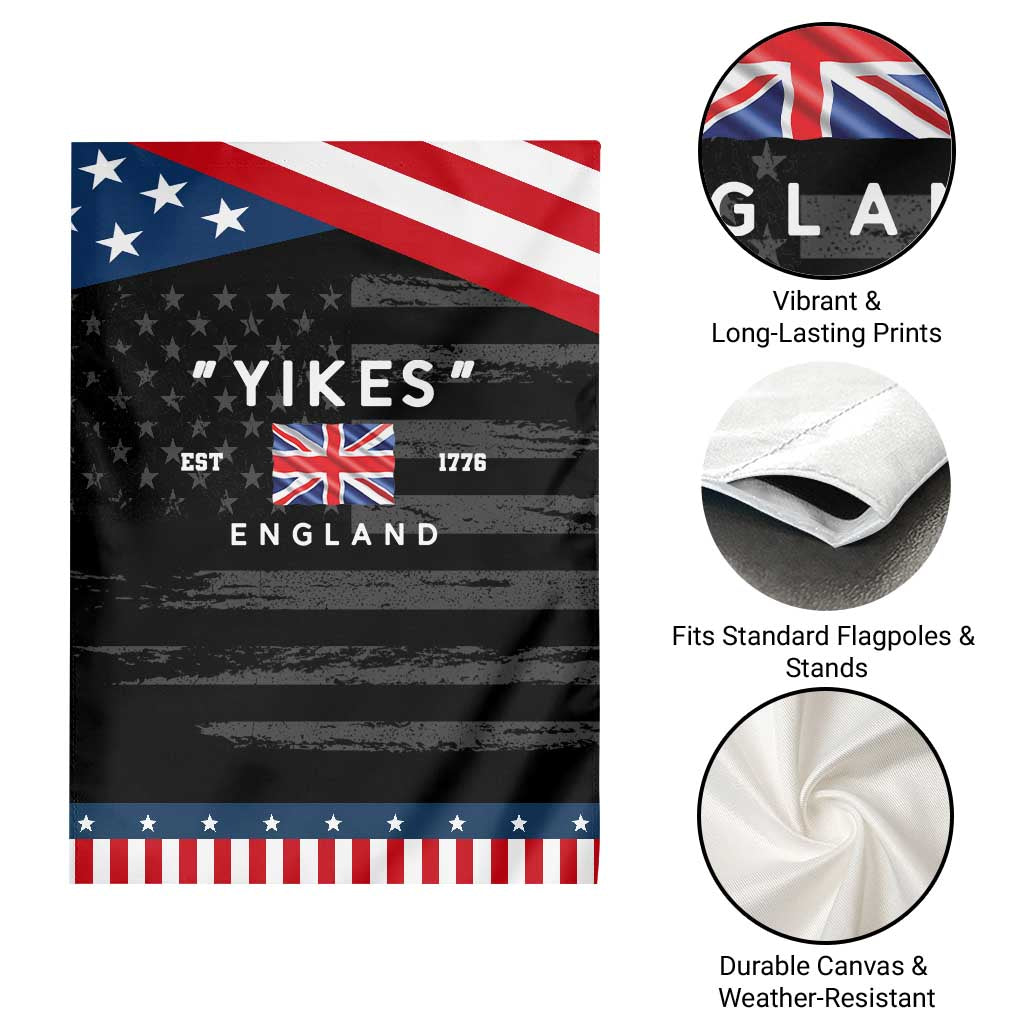 Funny Yikes England 1776 Garden Flag 4th Of July USA Union Jack Flag