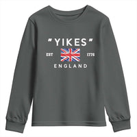 Funny Yikes England 1776 Youth Sweatshirt 4th Of July USA Union Jack Flag - Wonder Print Shop
