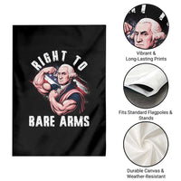Funny Right To Bare Arms Garden Flag 4th Of July Gym George Washington - Wonder Print Shop