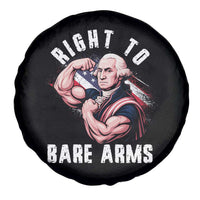 Funny Right To Bare Arms Spare Tire Cover 4th Of July Gym George Washington - Wonder Print Shop