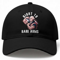 Funny Right To Bare Arms Baseball Cap 4th Of July Gym George Washington
