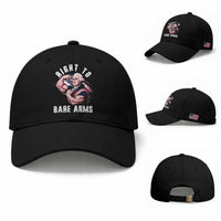 Funny Right To Bare Arms Baseball Cap 4th Of July Gym George Washington