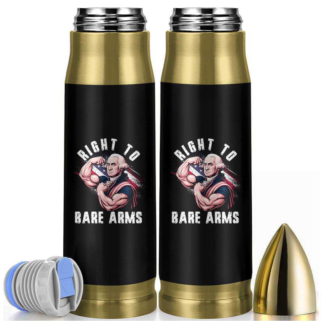 Funny Right To Bare Arms Bullet Tumbler 4th Of July Gym George Washington - Wonder Print Shop