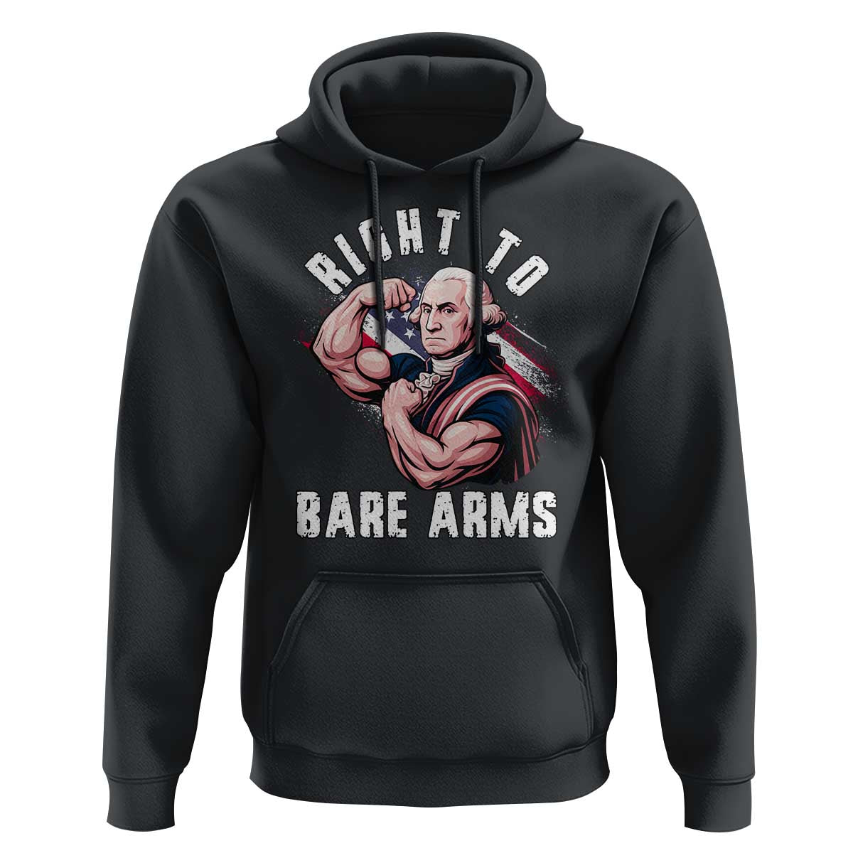 Funny Right To Bare Arms Hoodie 4th Of July Gym George Washington - Wonder Print Shop