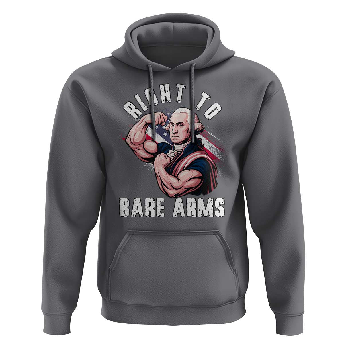 Funny Right To Bare Arms Hoodie 4th Of July Gym George Washington - Wonder Print Shop