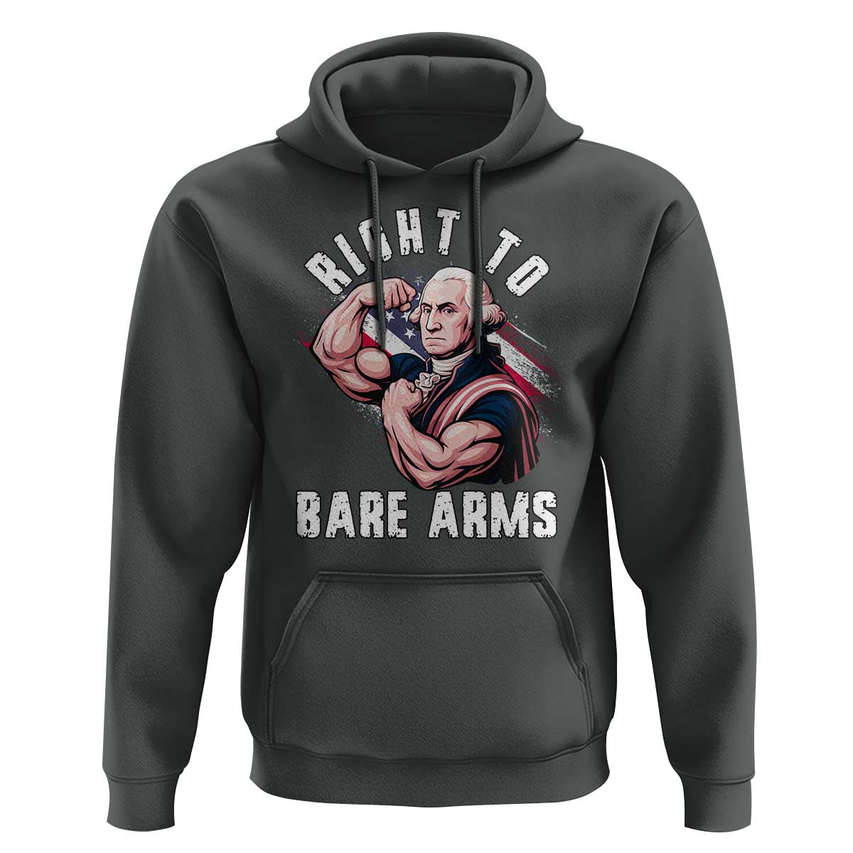 Funny Right To Bare Arms Hoodie 4th Of July Gym George Washington - Wonder Print Shop
