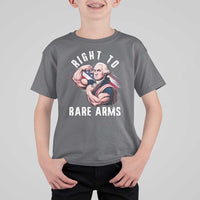 Funny Right To Bare Arms T Shirt For Kid 4th Of July Gym George Washington - Wonder Print Shop