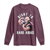 Funny Right To Bare Arms Long Sleeve Shirt 4th Of July Gym George Washington - Wonder Print Shop