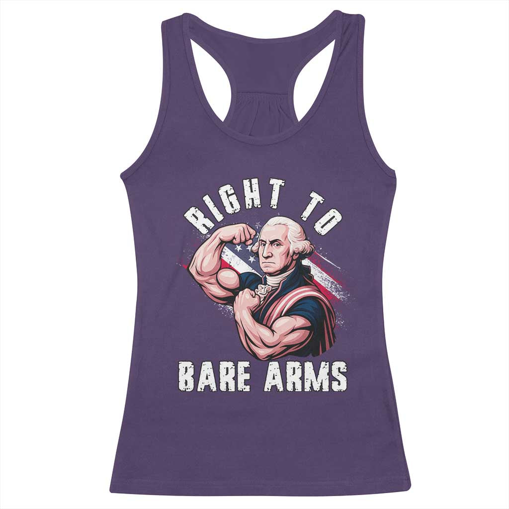 Funny Right To Bare Arms Racerback Tank Top 4th Of July Gym George Washington - Wonder Print Shop
