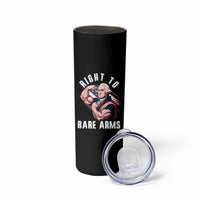 Funny Right To Bare Arms Skinny Tumbler 4th Of July Gym George Washington - Wonder Print Shop