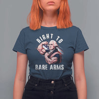 Funny Right To Bare Arms T Shirt For Women 4th Of July Gym George Washington - Wonder Print Shop