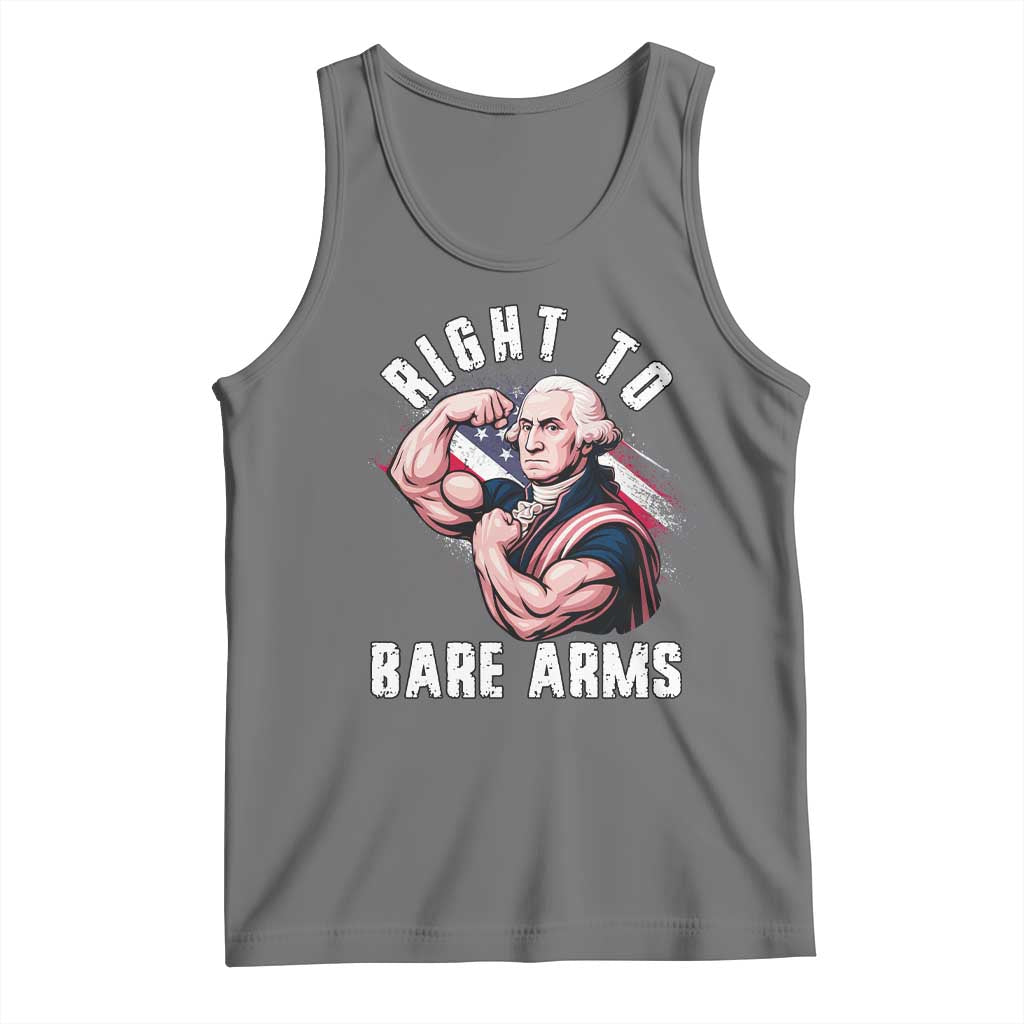 Funny Right To Bare Arms Tank Top 4th Of July Gym George Washington - Wonder Print Shop
