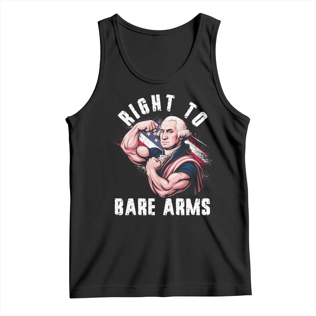 Funny Right To Bare Arms Tank Top 4th Of July Gym George Washington - Wonder Print Shop