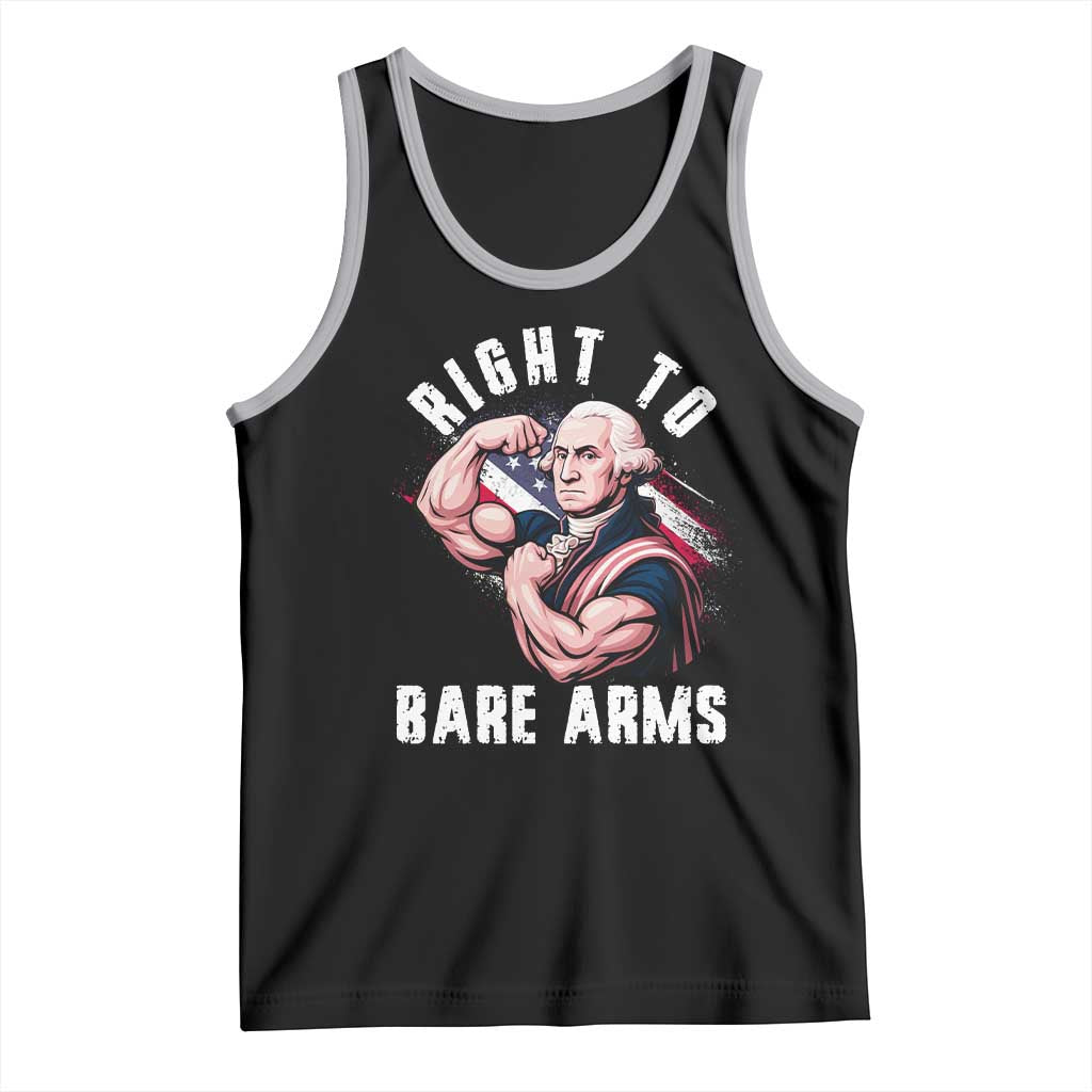 Funny Right To Bare Arms Tank Top 4th Of July Gym George Washington - Wonder Print Shop