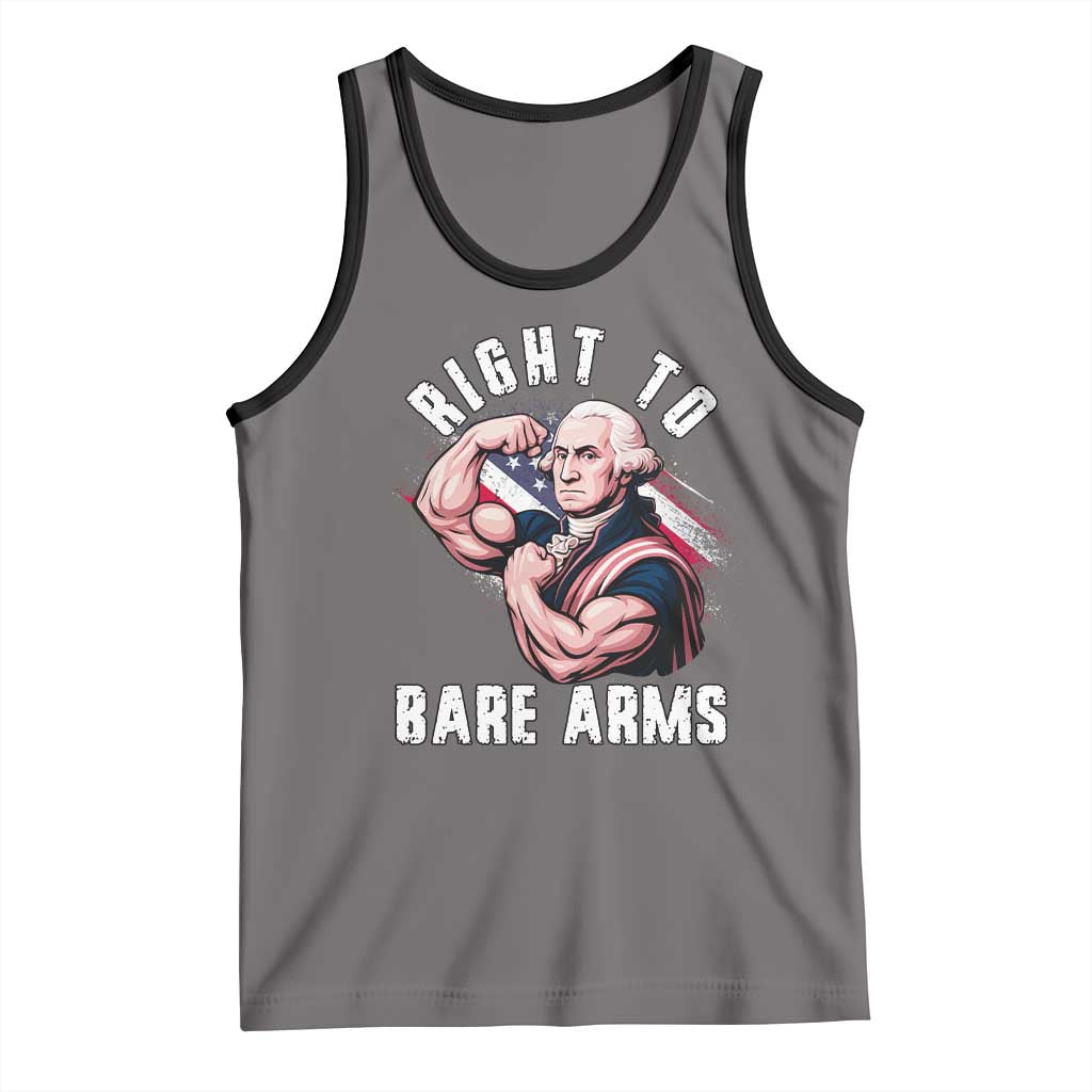 Funny Right To Bare Arms Tank Top 4th Of July Gym George Washington - Wonder Print Shop