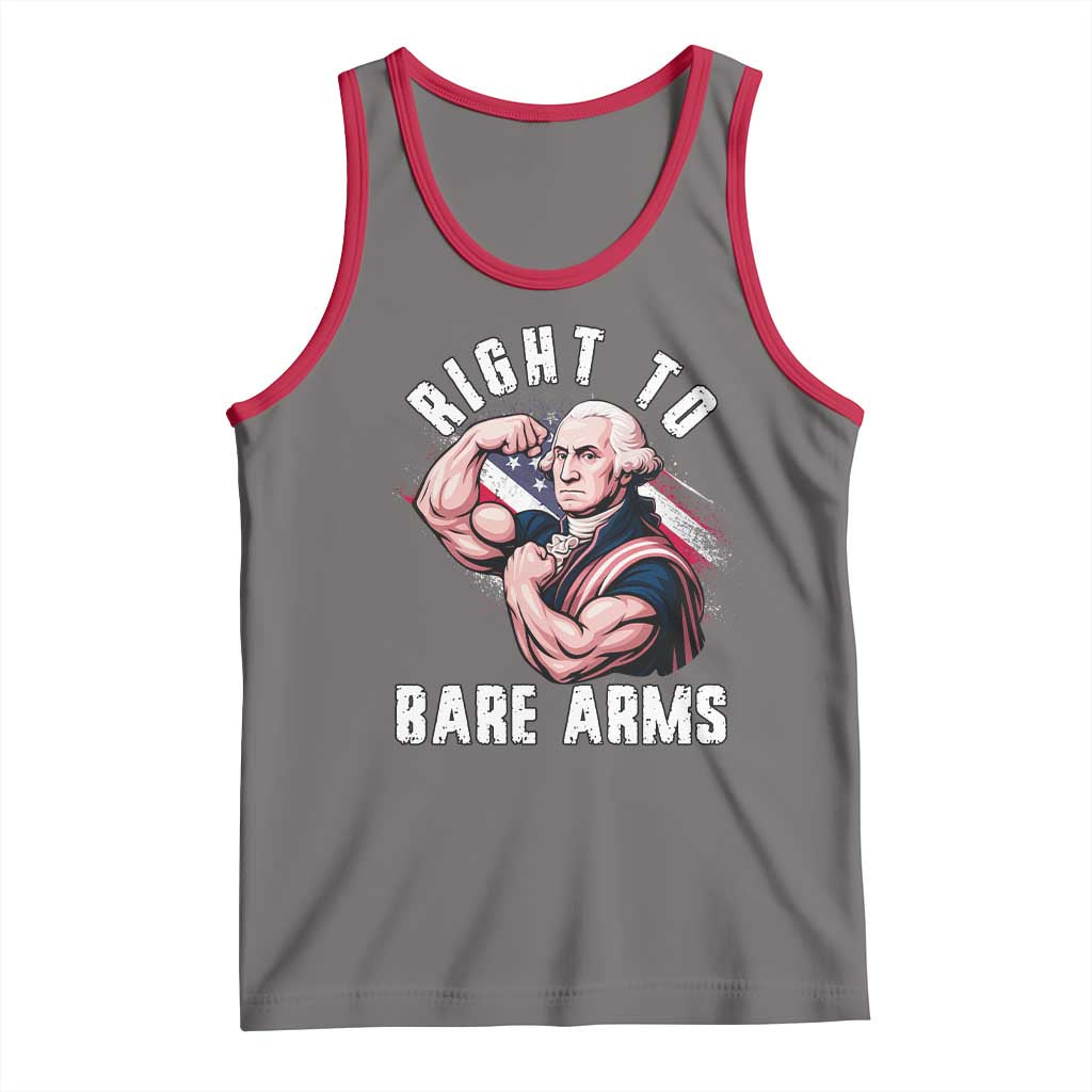 Funny Right To Bare Arms Tank Top 4th Of July Gym George Washington - Wonder Print Shop