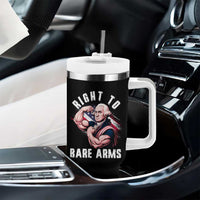Funny Right To Bare Arms Tumbler With Handle 4th Of July Gym George Washington - Wonder Print Shop