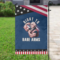 Funny Right To Bare Arms Patriotic Garden Flag 4th Of July Gym George Washington