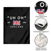 Funny Uh Oh England 1776 Garden Flag 4th Of July USA Union Jack Flag - Wonder Print Shop