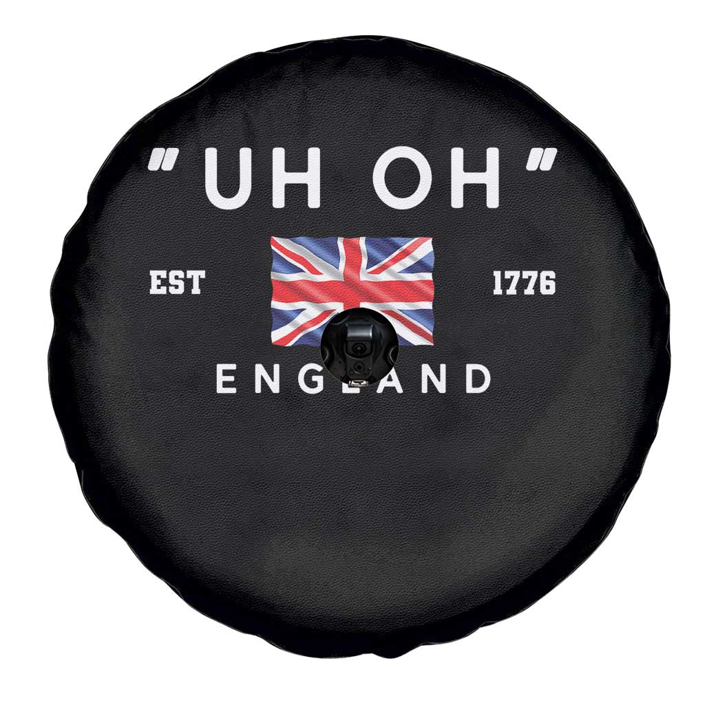 Funny Uh Oh England 1776 Spare Tire Cover 4th Of July USA Union Jack Flag - Wonder Print Shop
