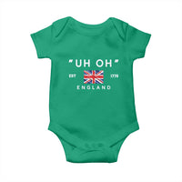 Funny Uh Oh England 1776 Baby Onesie 4th Of July USA Union Jack Flag - Wonder Print Shop