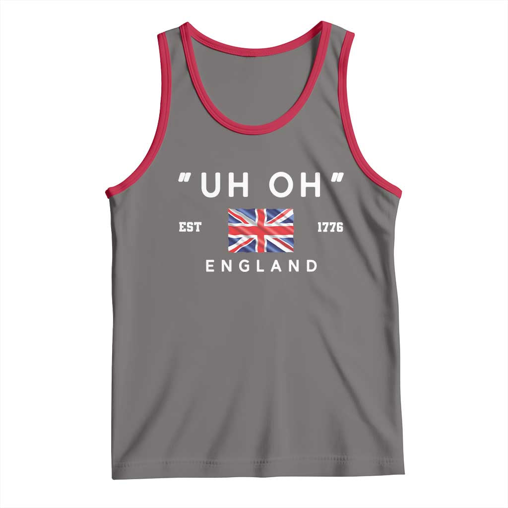 Funny Uh Oh England 1776 Tank Top 4th Of July USA Union Jack Flag - Wonder Print Shop