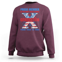 Gen X Sweatshirt Proud Member Of The Fuck Your Feelings American Flag - Wonder Print Shop