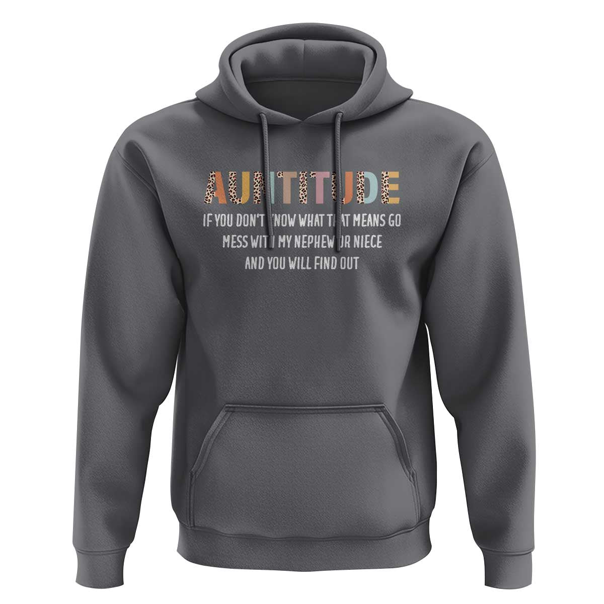 Funny Aunt Hoodie Auntitude Leopard Nephew Niece - Wonder Print Shop