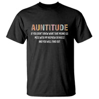 Funny Aunt T Shirt Auntitude Leopard Nephew Niece - Wonder Print Shop
