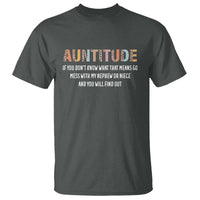 Funny Aunt T Shirt Auntitude Leopard Nephew Niece - Wonder Print Shop