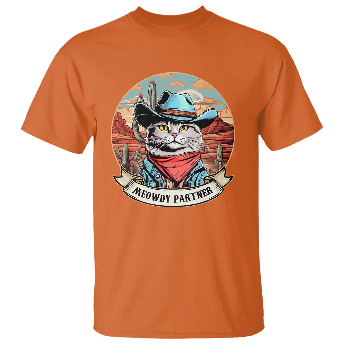 Meowdy Partner T Shirt Cowboy Cat Country Western Pet Owner - Wonder Print Shop