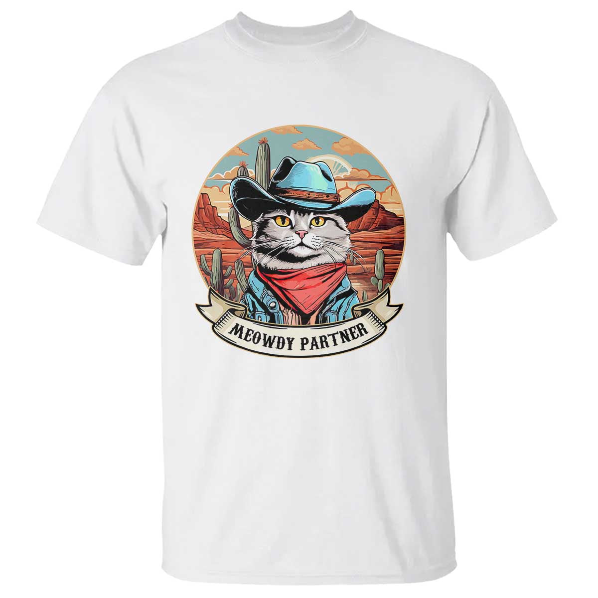 Meowdy Partner T Shirt Cowboy Cat Country Western Pet Owner - Wonder Print Shop