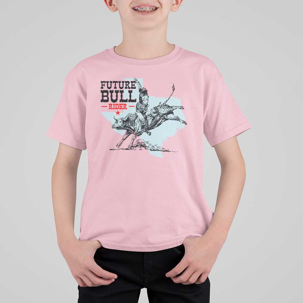 Future Bull Rider T Shirt For Kid Rodeo Cowboy Western Texas - Wonder Print Shop