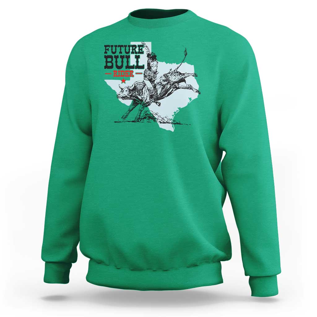 Future Bull Rider Sweatshirt Rodeo Cowboy Western Texas - Wonder Print Shop