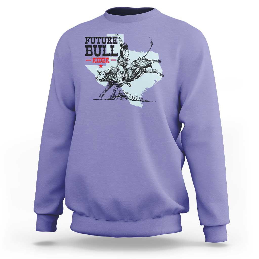 Future Bull Rider Sweatshirt Rodeo Cowboy Western Texas - Wonder Print Shop