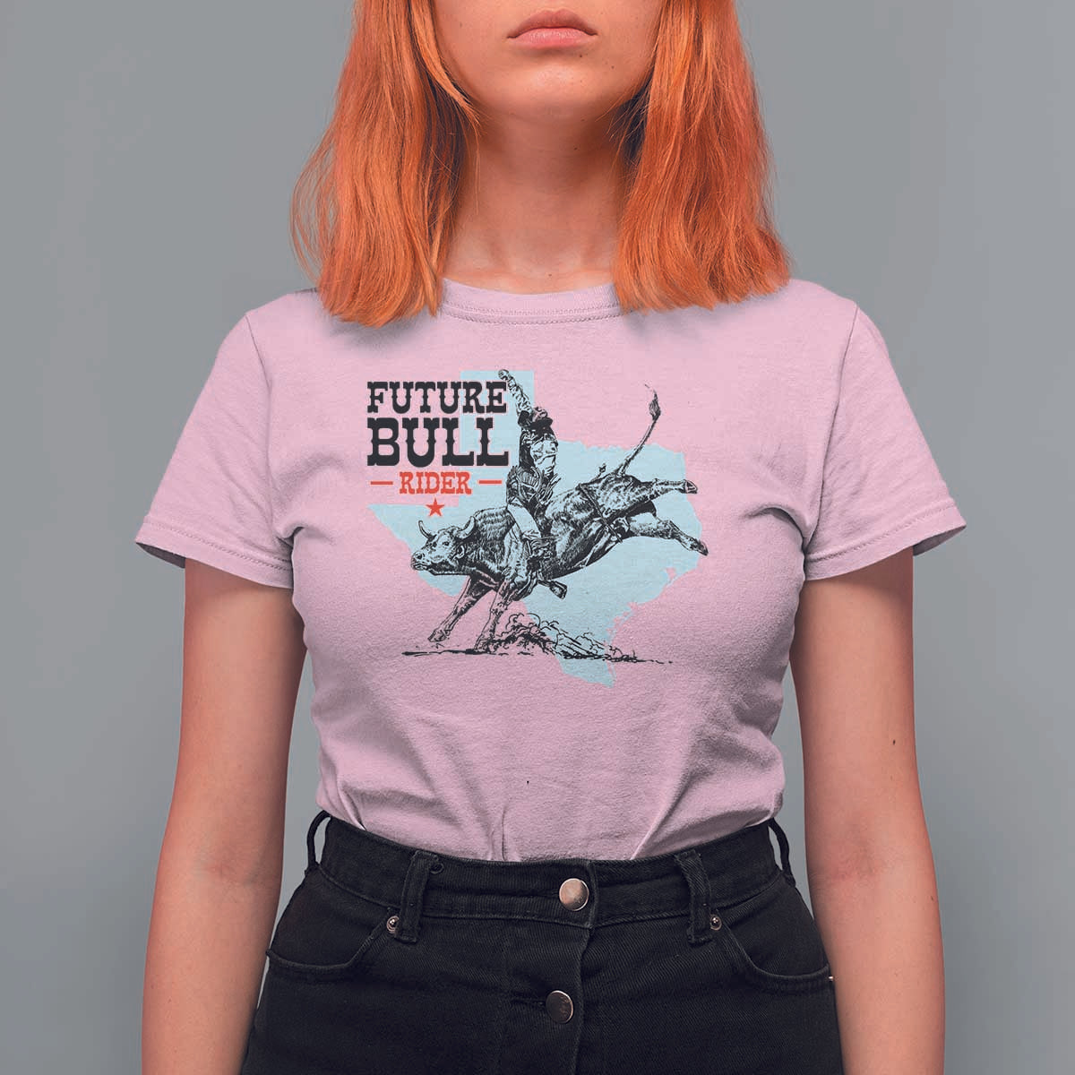 Future Bull Rider T Shirt For Women Rodeo Cowboy Western Texas - Wonder Print Shop