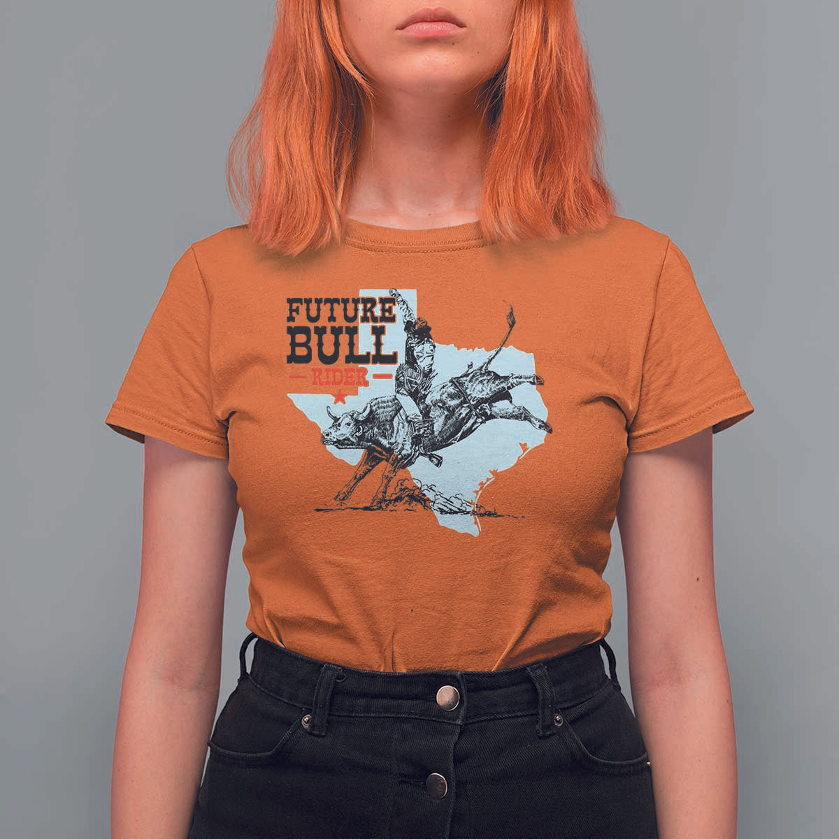 Future Bull Rider T Shirt For Women Rodeo Cowboy Western Texas - Wonder Print Shop