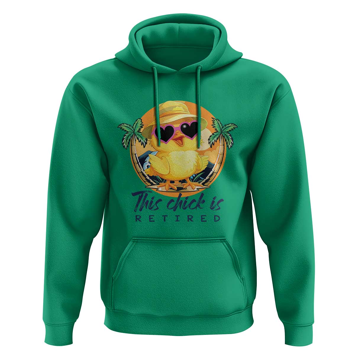 This Chick Is Retired Hoodie Retirement Tropical Beach - Wonder Print Shop