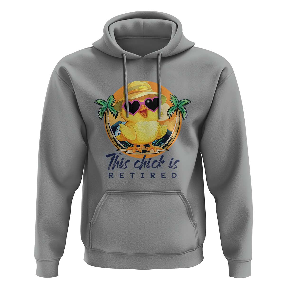 This Chick Is Retired Hoodie Retirement Tropical Beach - Wonder Print Shop