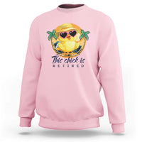 This Chick Is Retired Sweatshirt Retirement Tropical Beach - Wonder Print Shop