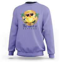 This Chick Is Retired Sweatshirt Retirement Tropical Beach - Wonder Print Shop