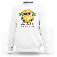 This Chick Is Retired Sweatshirt Retirement Tropical Beach - Wonder Print Shop