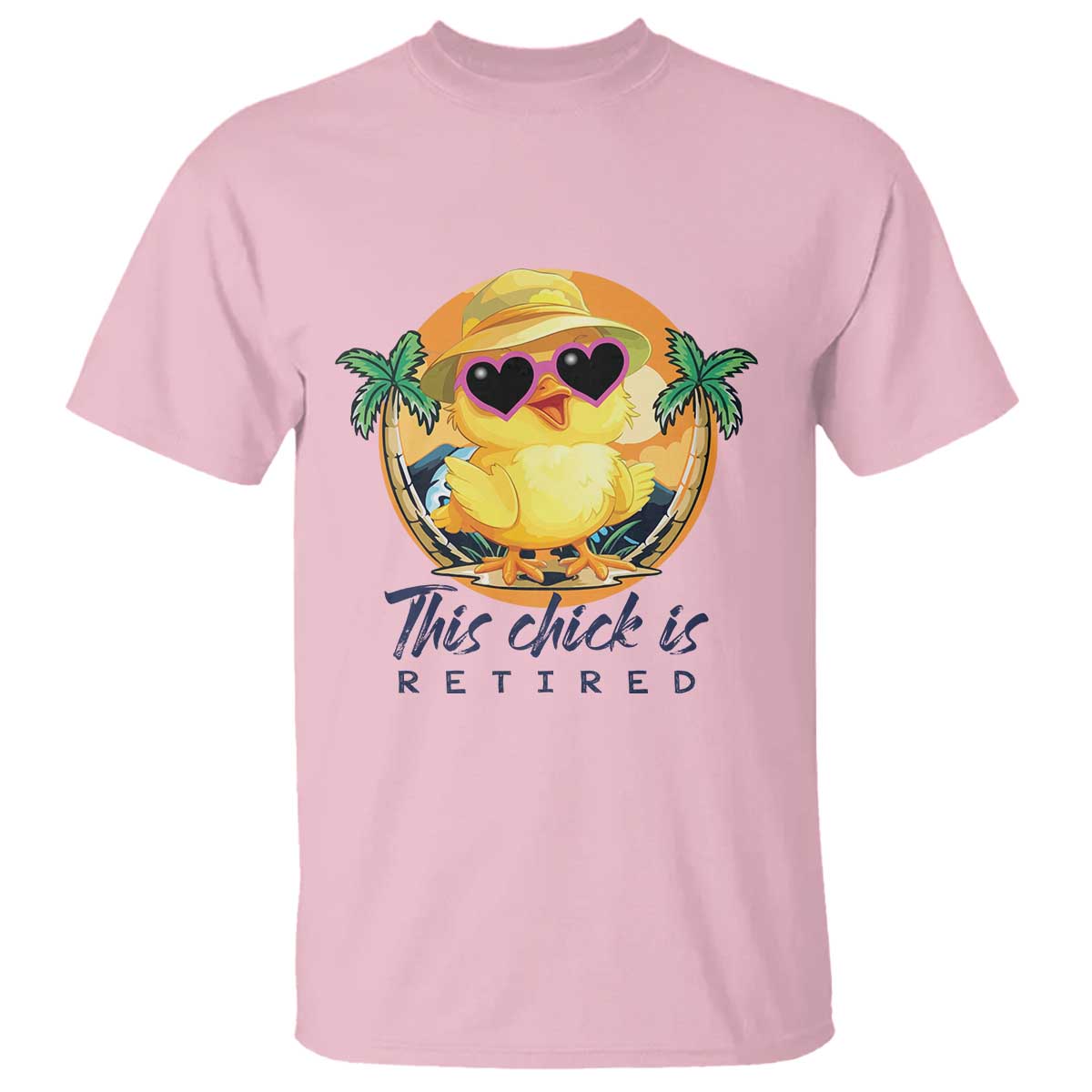 This Chick Is Retired T Shirt Retirement Tropical Beach - Wonder Print Shop